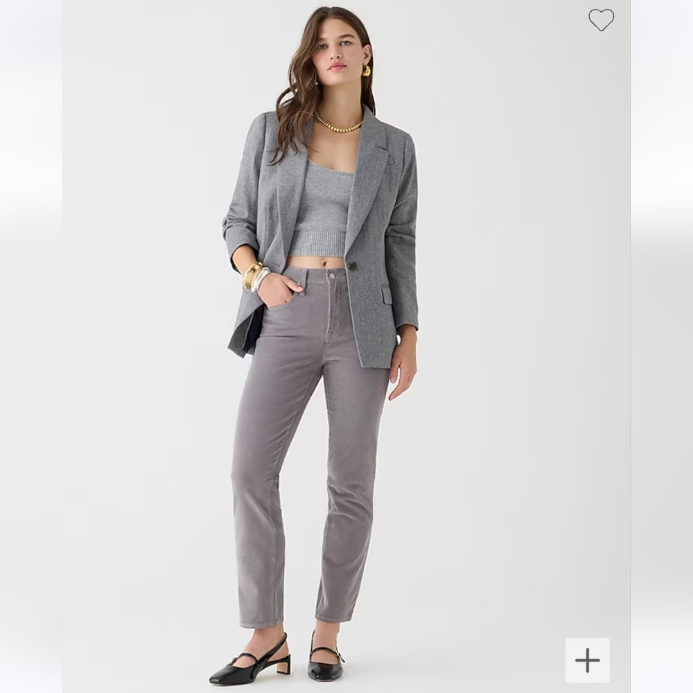 J.crew Vintage Slim Straight Corduroy Pant in Vintage Dove 27 NWT